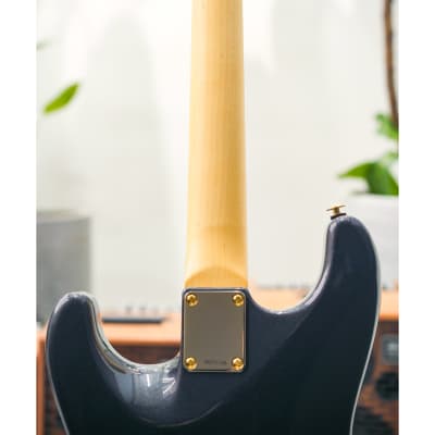 Suhr Classic S Dealer Select Limited Run - Black Pearl Metallic w/White Pearl Pickguard, Match Painted Headstock, Gold Hardware & SSCII System image 6