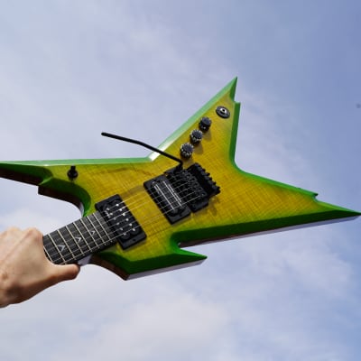 Dean USA  Dime Razorback - Slime Green 6-String Electric Guitar w/  Hardshell Case (2023) image 12