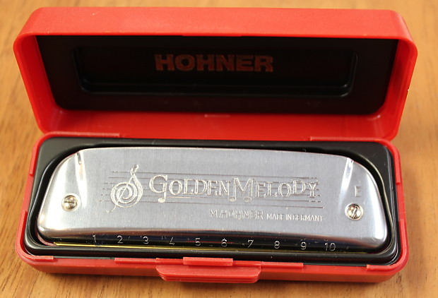 Hohner 542BL-E Progressive Series Golden Melody Harmonica - Key of E image 1