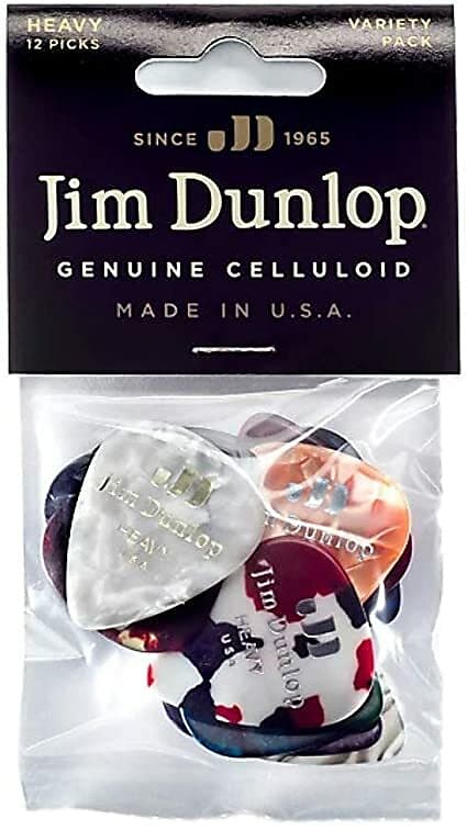 Dunlop Celluloid Heavy Pick Variety 12 Pack image 1