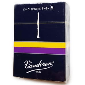 Vandoren CR105 Traditional Bb Clarinet Reeds - Strength 5 (Box of 10)