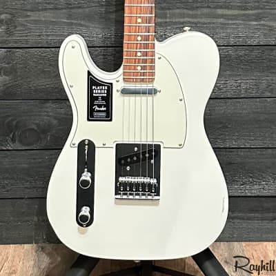 Fender Player Telecaster LH Left Handed White MIM Electric Guitar for sale