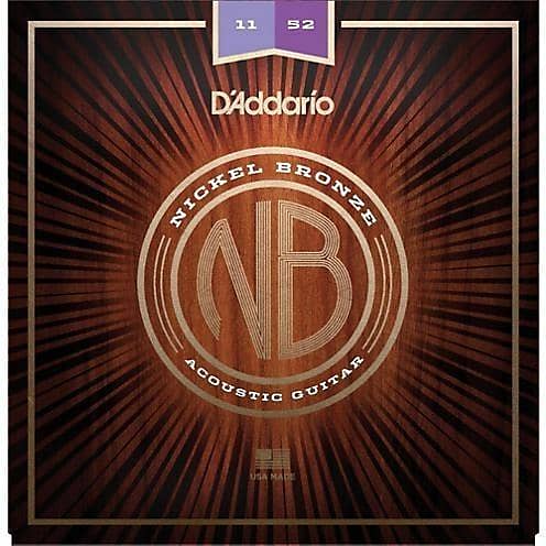 D'Addario Nickel Bronze Acoustic Guitar Strings - Custom Light Gauge - 11-52 image 1