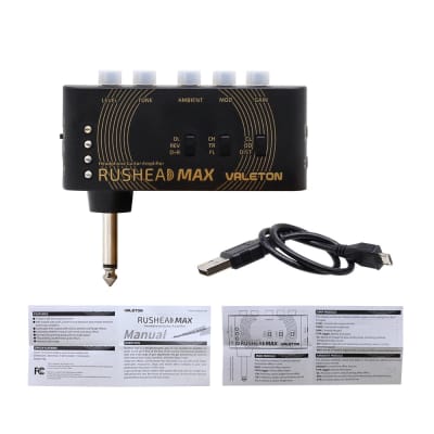 Valeton Rushead Max USB Chargable Portable Pocket Guitar Headphone Amp Carry On Bedroom Plug In Mult Reverb
