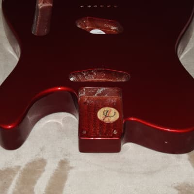 Mighty Mite MM2705AF-CAR Swamp Ash Tele Body Candy Apple Red Thin Poly Finish NOS #2 Light 4lbs 15oz image 3