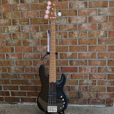 Charvel Pro-Mod San Dimas® Bass PJ V, Caramelized Maple Fingerboard, Metallic Black image 2
