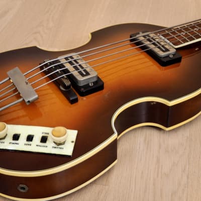 1979 Hofner 500/1 Beatle Bass Vintage Violin Bass w/ Blade Pickups, Case image 6