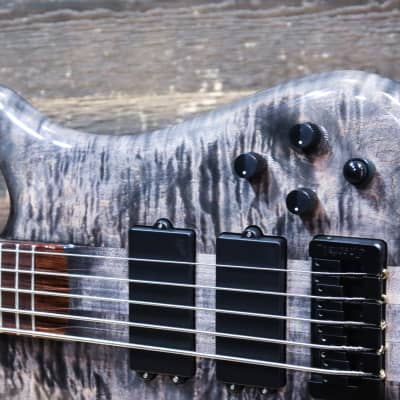 Spector USA Custom Shop NS-5XL Super Faded Black 5-String Electric Bass w/Case image 7