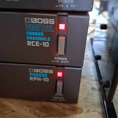 Boss Micro System Rack BMR-5 mit fünf Micro Rack Series Effektgeräte Mitte 80ger - Schwarz image 5