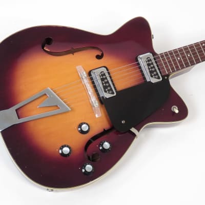 1962 Martin  F-65 Electric Guitar - Shaded Sunburst - DeArmond Pickups - Original Case image 4