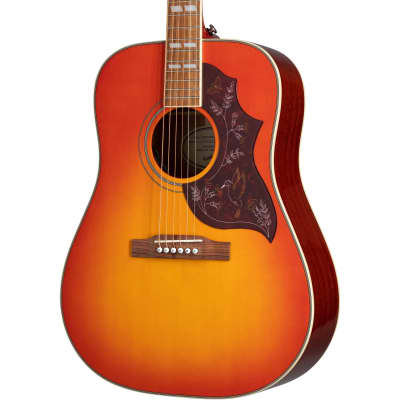 Epiphone Hummingbird Studio Acoustic Electric Guitar, Faded Cherry image 7