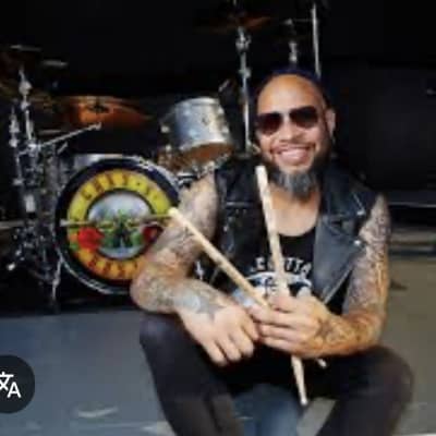 Frank Ferrer's Guns 'n' Roses, Steven Adler "Not In This Lifetime" Tour, DW Collectors 2010s - Silver Sparkle Lacquer. Complete Set! Signed by Whole Band!! image 19