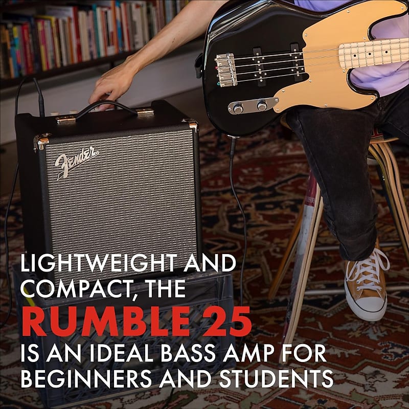 Amazon.com: Fender Rumble 25 (V3) Bass Amplifier with 8