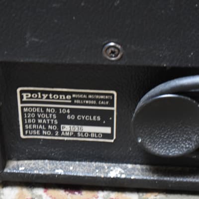 1970's Polytone Model 104 2x12" Combo Amplifier Black image 5