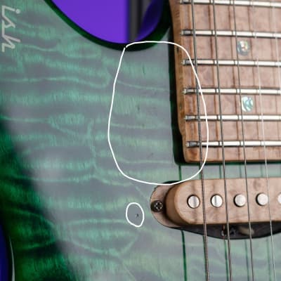 JP Guitars Luna Emerald Green Quilt image 6