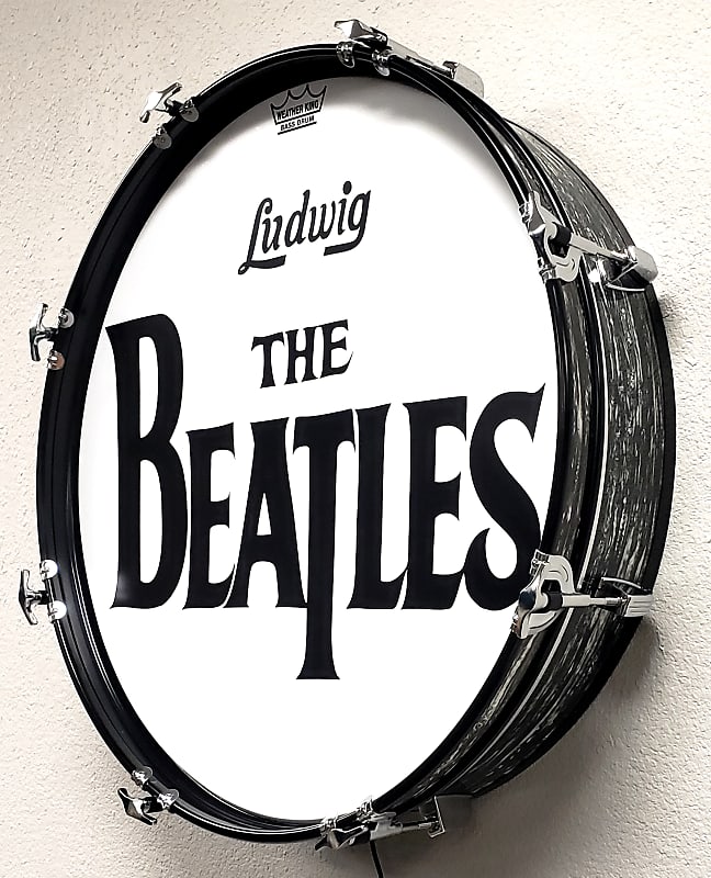Beatles 22" Wall Mounted Bass Drum with LED Lighting & Remote Reverb