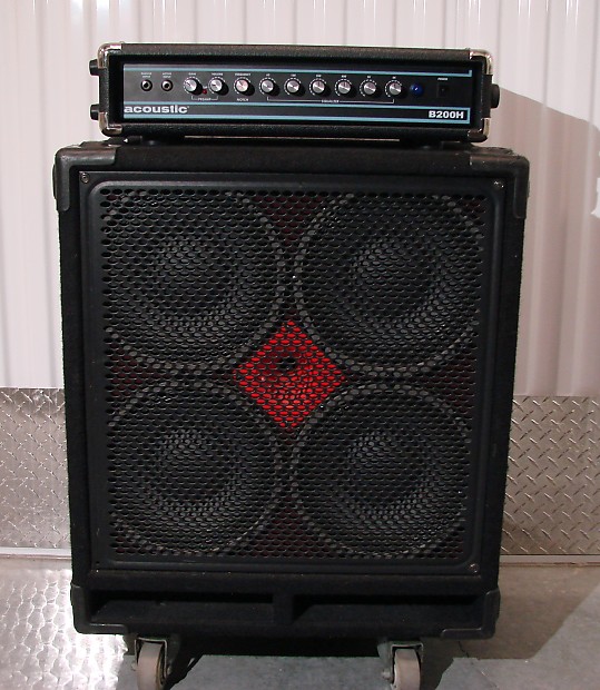 Ampeg 600W BXT410HL4 and Acoustic B200H Bass Guitar Amp Rig Reverb
