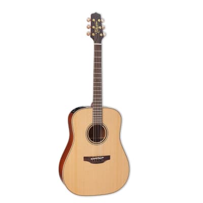 Takamine P3D Dreadnought Acoustic Electric Guitar With Case, Natural Satin image 1
