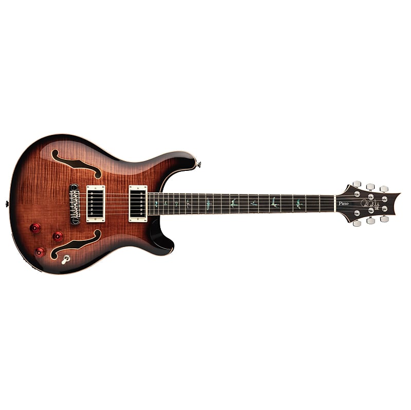 PRS Paul Reed Smith SE Hollowbody II Piezo Electric Guitar Black Gold Burst + PRS Hard Case BRAND NEW image 1