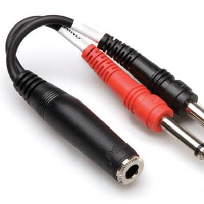 Hosa YPP-136 Y Cable 1/4"" TRS Female - 1/4"" TS