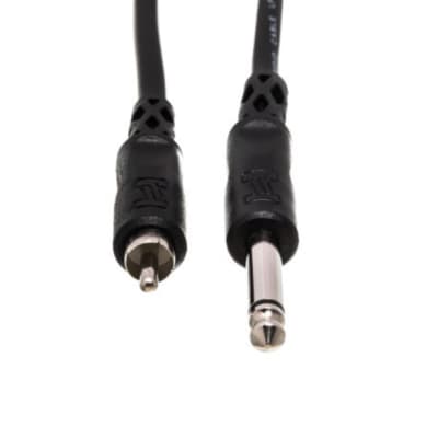 Hosa Unbalanced Interconnect Cable 1/4" TS to RCA - 5 Foot image 2