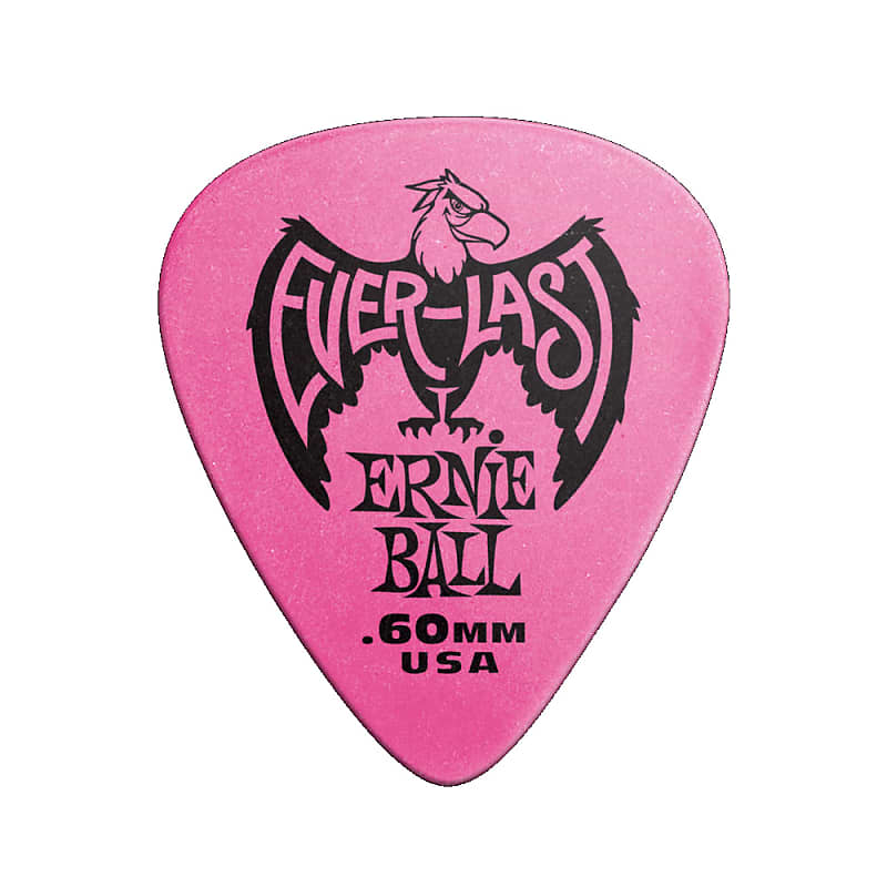 Ernie Ball .60mm Pink Everlast Guitar Picks (P09179) image 1