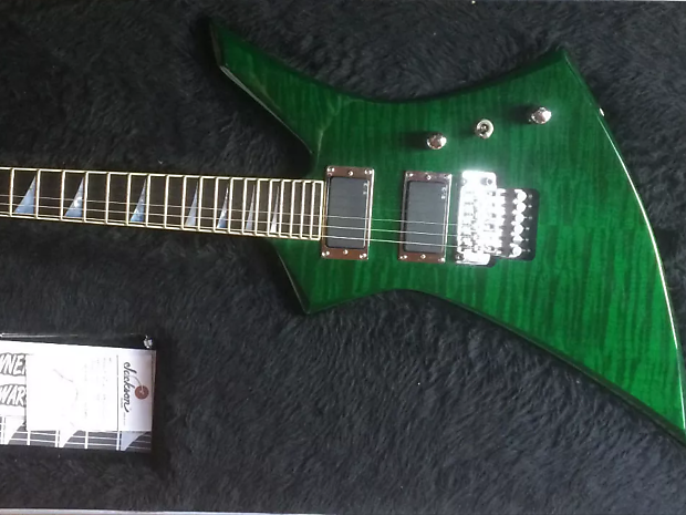 Jackson Kelly 1990's Trans Green Flame Top