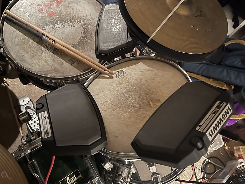 Simmons Drum Huggers x5 RARE MIDI Triggers Sampler Reverb UK