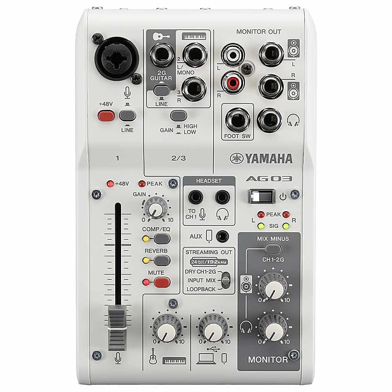 Yamaha AG03MK2 Live Streaming Mixer and USB Audio Interface