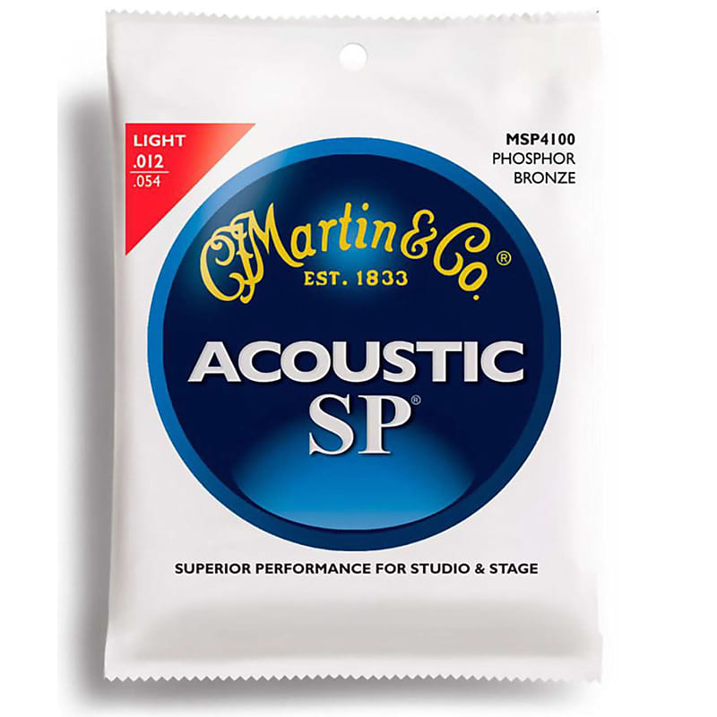 Martin MSP4100 SP 92/8 Phosphor Bronze Acoustic Guitar Strings, Light image 1
