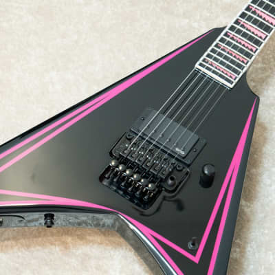 ESP EDWARDS E-ALEXI PINK SAWTOOTH w/Hybrid Case for V,EX -Black with Pink Pin Stripe- #ED9450233 2023 [Alexi Laiho Signature Model][Made in Japan] for sale