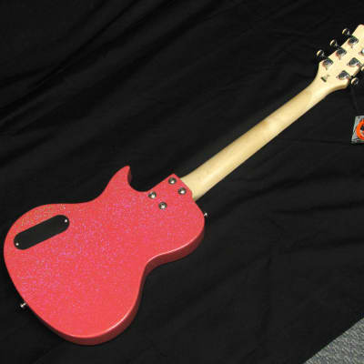Luna Aurora short-scale electric guitar Pink Sparkle NEW Childrens/Travel - NIB image 5