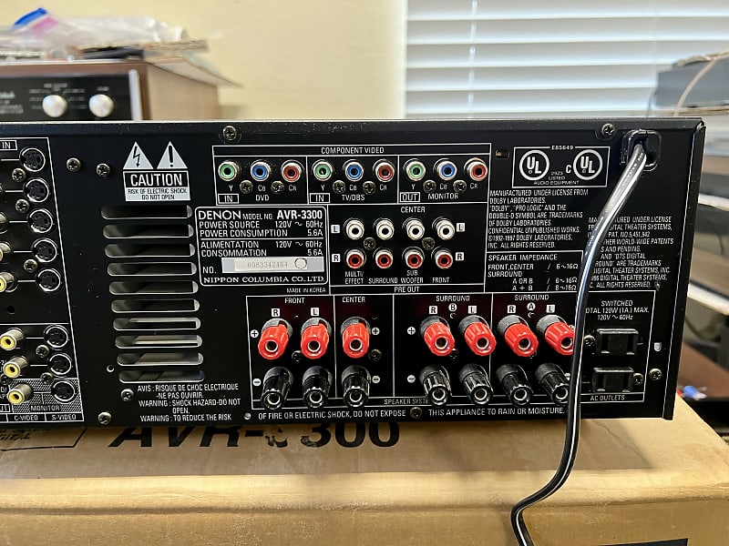 Denon AVR-3300 AV Surround Receiver w/ Remote, Box & Owner's