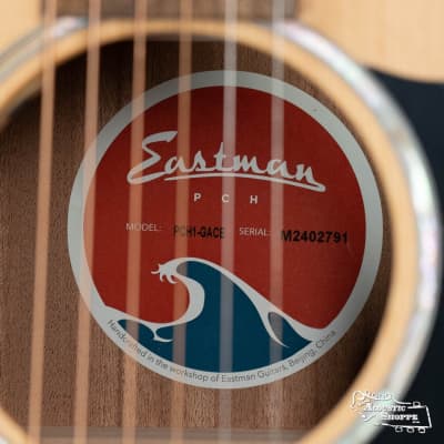 Eastman PCH1-GACE Sitka/Laminated Sapele Cutaway Acoustic Guitar w/ Fishman Pickup #2791 image 3