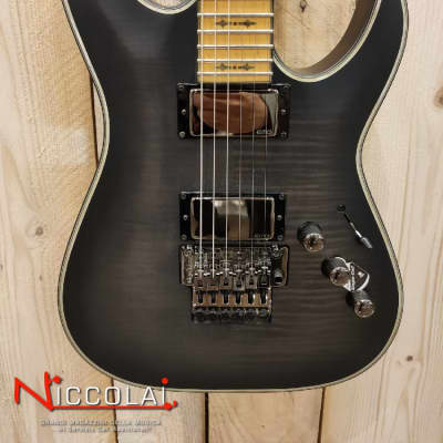 Schecter Hellraiser Extreme Maple C-1-Fr See-Thru Black Satin | Reverb