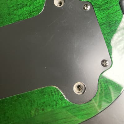 Parker Pm 24 emerald Green Flame Top hornet single cut piezo electric guitar  - Emerald Green Flame image 12