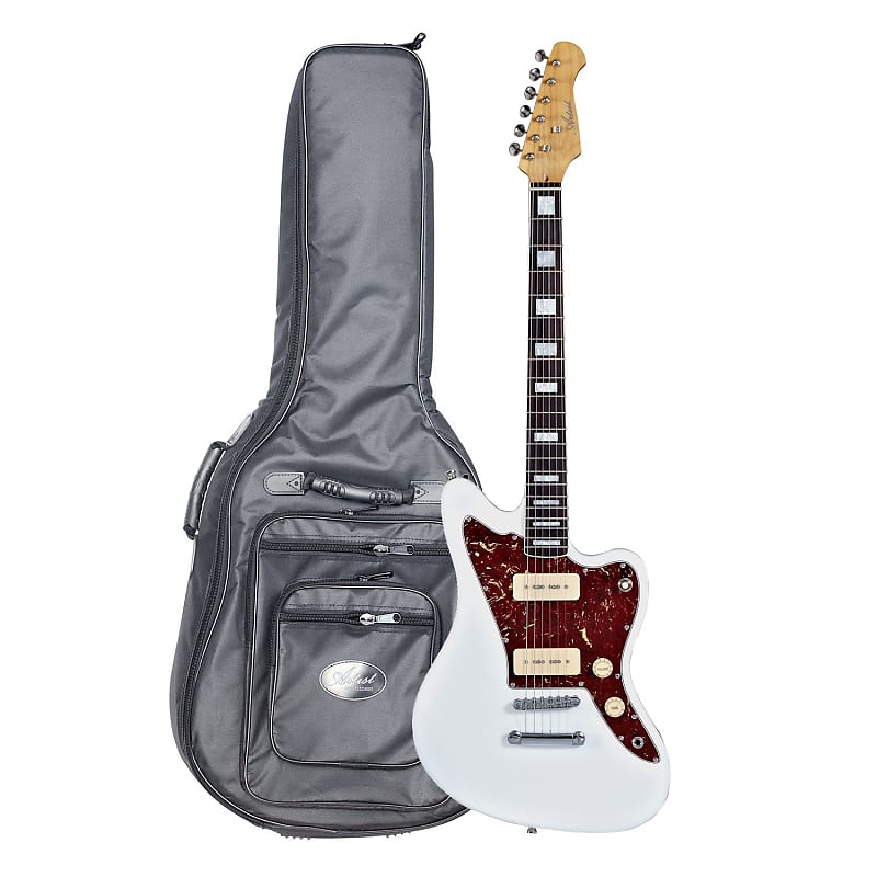 Artist Grungemaster White Electric Guitar w/ P90 Pickups & Bag image 1