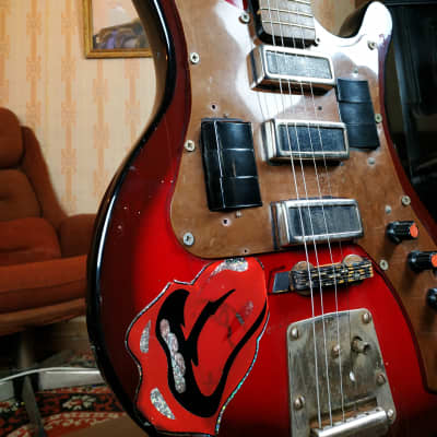 Aelita USSR Vintage Soviet Electric Guitar 335 Jaguar Strat Jazz image 6