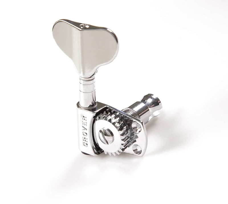 Grover 145C4 Titan Bass Guitar Tuners, 4 Inline Set Chrome Reverb