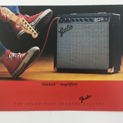 1980s Genuine Fender Sidekick Guitar Amp Amplifier Catalogue Natural Light Relic Wear Fuji Gen Japan MIJ Collectors image 1