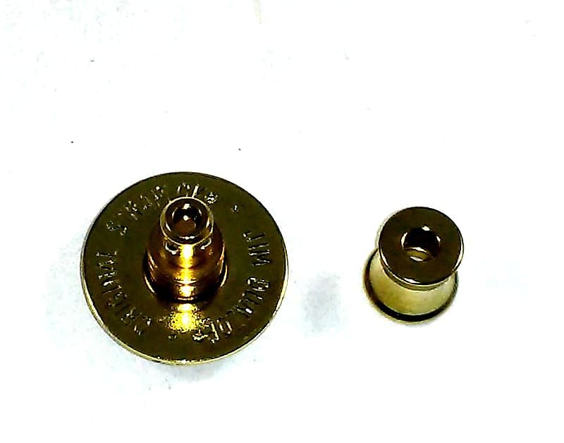 Dunlop Strap Locks - Guitar -Original Slim Button Strap Retainer System Brass image 1