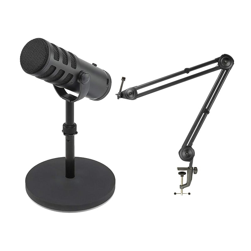 Samson Q9U XLR/USB Dynamic Broadcast Microphone Bundle with Knox Gear  Desktop Boom Arm Microphone Stand (2 Items)
