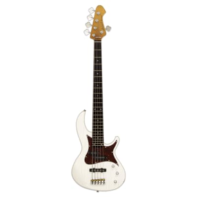 ARIA 313 MK2-5 Open Pore White - 5-Saiter E-Bass for sale