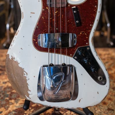 Fender Custom Shop 1961 Jazz Bass Heavy Relic - Aged Olympic White w/Hardshell Case image 13