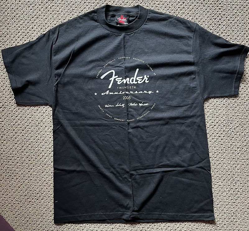 Fender 20th Anniversary T-shirt- Large 2005 | Reverb