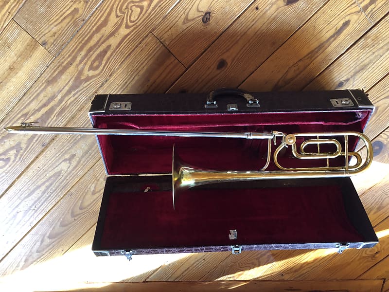 King 4B Sonorous F Attachment Trombone 1970 Lacquered Brass Reverb