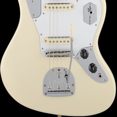 Fender Artist Series Johnny Marr Jaguar Olympic White Rosewood Fingerboard With Case image 5