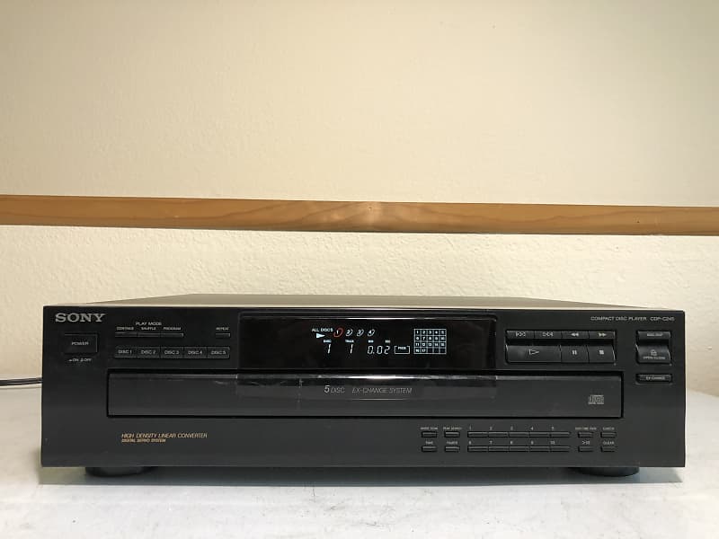 Sony CDP-C245 CD Changer 5 Compact Disc Player HiFi Stereo Vintage Carousel image 1
