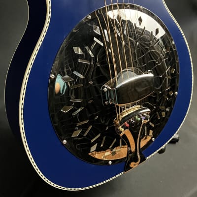 Recording King Dirty 30's Minnie Bucker Acoustic-Electric Resonator Guitar Wabash Blue image 6