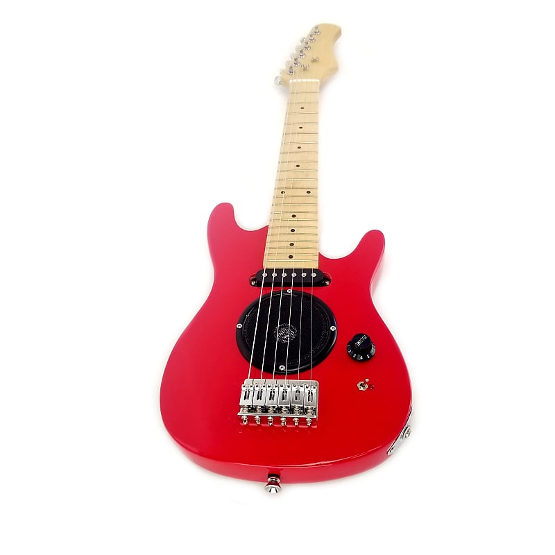 Zenison Kids 30" Electric Guitar Youth Combo 5W Amp Gig Bag Solid Body Gloss RED image 1